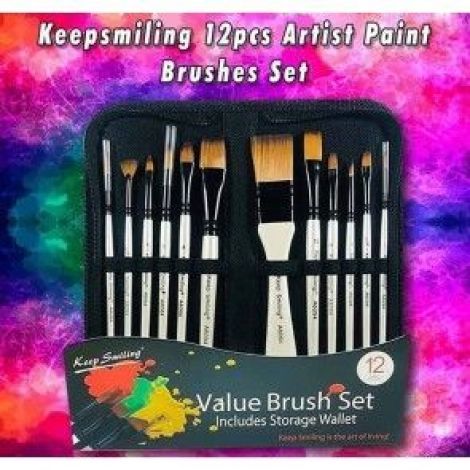 Keep smiling 12pcs Artist Paint Brushes Set